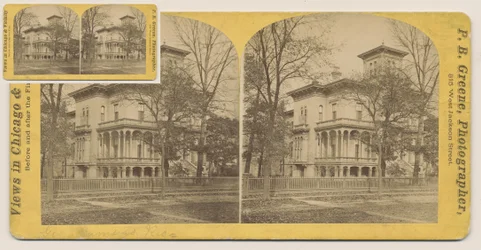 Estereografía del Rumsey House antes del incendio de Chicago de 1871, 1871